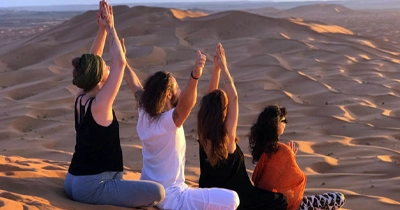 desert yoga session